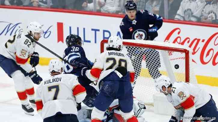 Connor scores twice, adds assist as Jets win home opener 6-4 over Panthers