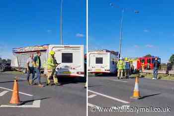 Hull Fair vehicle involved in crash on A63 as road blocked - live updates