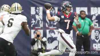Texans' C.J. Stroud throws first career interception after breaking NFL record for most throws without a pick