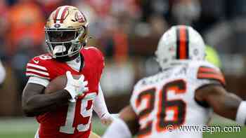 49ers rule out WR Samuel (shoulder) vs. Browns