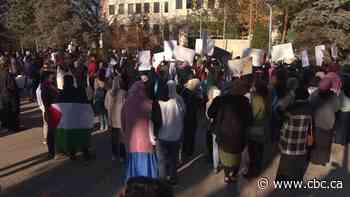 Ceasefire vigil and Palestinian protests held over the weekend in Saskatoon