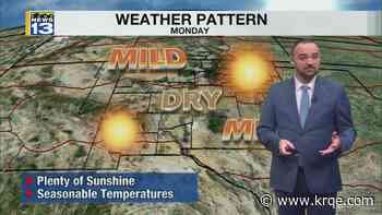 Dry and warming conditions heading into the workweek