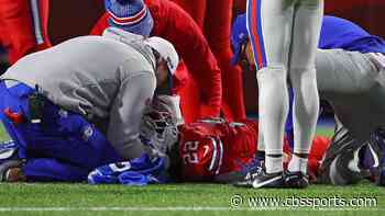 Bills' Damien Harris exits Week 6 matchup vs. Giants due to neck injury, RB headed to hospital