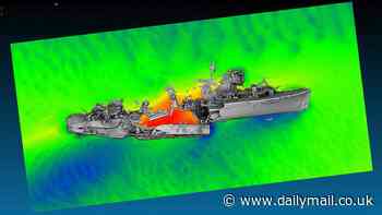 British WWII warship 'Keith' is seen for the first time in 80 years: Scientists use sonar to create a 3D model of the destroyer lying at the bottom of the Dunkirk channel
