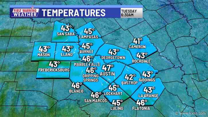 Tuesday morning likely to be the coldest since April