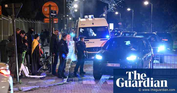 Brussels attack: suspect shot dead by police after killing of Swedish football fans