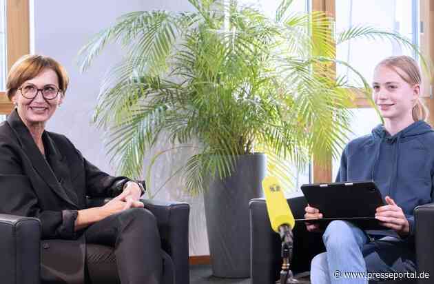 KiKA-Medienmagazin "Team Timster" trifft Bundesministerin für Bildung und Forschung / Bettina Stark-Watzinger beantwortet Kinderfragen zu Digitalisierung in Deutschland
