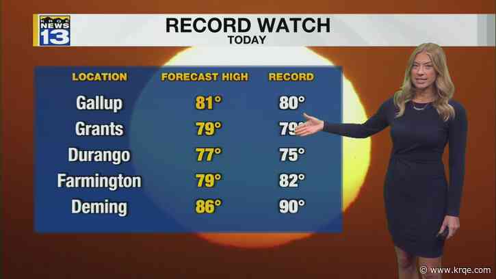 Near-record temperatures around New Mexico