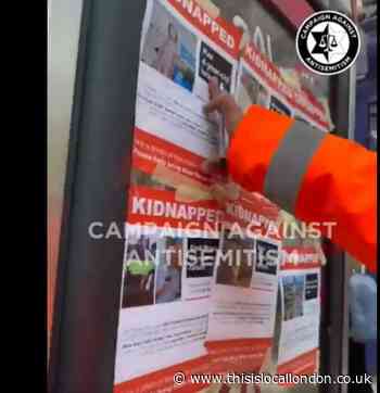 Man captured defacing hostage posters in West Hampstead