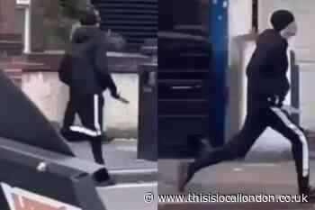 Video appears to show male with knife in Prince Regent Lane