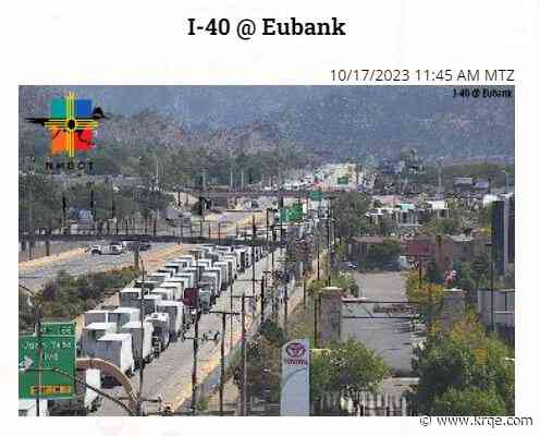 Downed communications line causes traffic standstill on I-40 eastbound and westbound