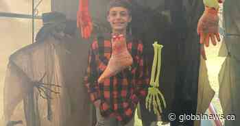 New Brunswick boy uses passion for the petrifying for good cause at Halloween