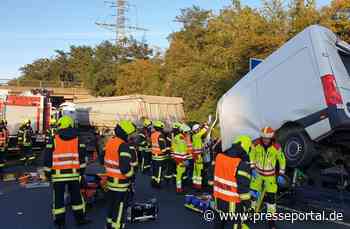 FW-OB: Schwerer Verkehrsunfall auf der BAB A3 mit zwei Verletzten