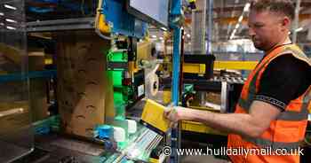 Amazon trialling new paper packing machine - that packages items according to size