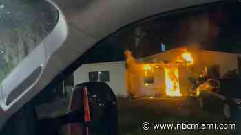 Person hospitalized after fire erupts at Fort Lauderdale home