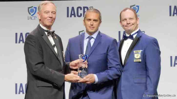 AbbyPD Sgt. Paul Walker honoured for leadership, crisis communication during 2021 floods