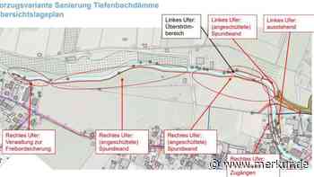 Jetzt sollen Spundwände den Tiefenbach absichern