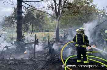 FW-BN: Feuer in einer Kleingartenanlage in Bonn Dransdorf