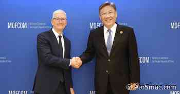 Tim Cook meets with China commerce minister amid reports of disappointing iPhone 15 sales