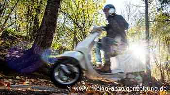 Vorsicht mit E-Motorrollern bei Herbstwetter