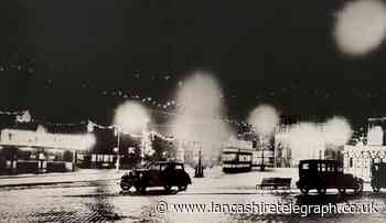 Blackburn Boulevard lit up for Christmas a century ago