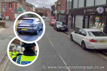 Porsche Cayenne crashes into two cars in Blackburn