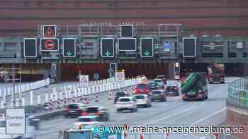 Feuer im Hamburger Elbtunnel: Auto brennt – Verkehrschaos auf der A7