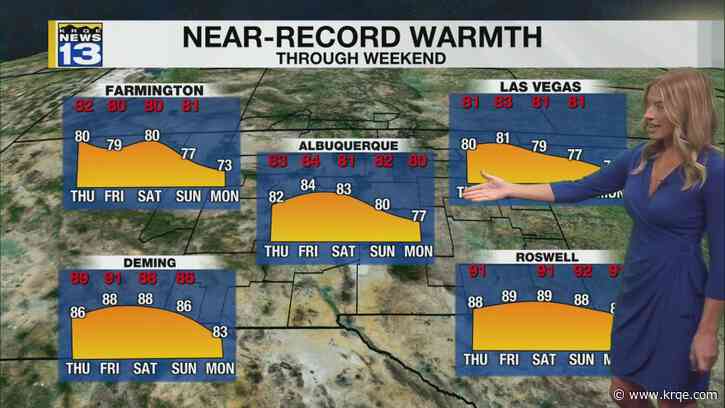 More near-record heat through the weekend for New Mexico