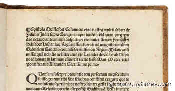 A Columbus Letter Beloved by Thieves and Forgers Hits the Market