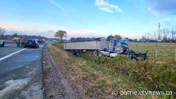 Highway 11 in Oro-Medonte closed 'all day' following tractor-trailer crash
