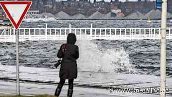 Hochwasser und Sturmflut in Kiel: Kiellinie und Deichweg gesperrt