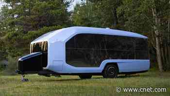 Pebble Flow Electrified Camper Hitches Itself, Pulls Its Own Weight     - CNET