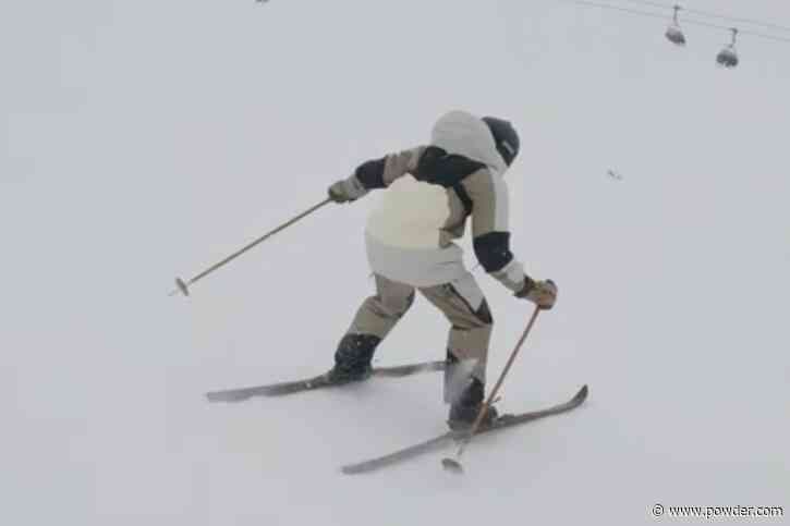 Pro "Sends It" On Skis From World War 2