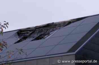 FW Stockach: Brand einer Photovoltaik-Anlage