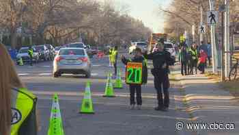 Regina students wear speed radar backpacks to encourage slower speeds in school zones