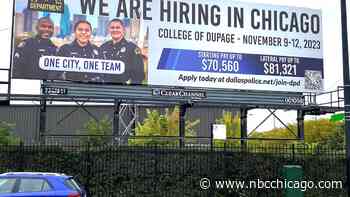 Dallas police advertise hiring event in Chicago area on billboard