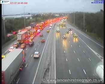 Preston: Car overturns on M6 causing driver minor injuries