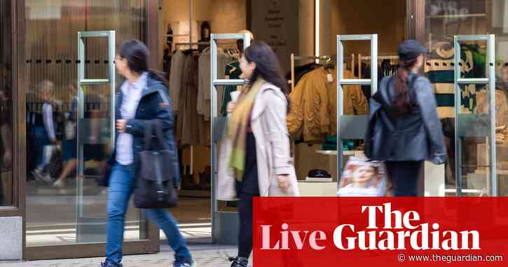 Retail sales slide, as UK consumer confidence is hammered by inflation – business live