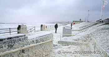 Storm Babet causes strange sea foam on the coast in Sunderland
