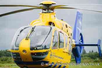 Rider airlifted to hospital after horse fall in Crawshawbooth