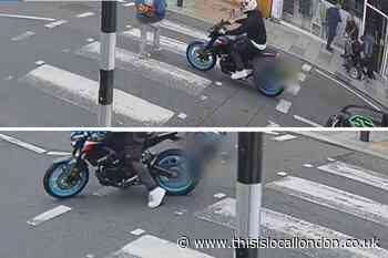 Video shows pedestrian being hit by motorbike in Sidcup