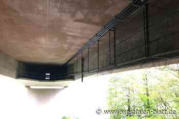 Geocacher hängt eine Stunde kopfüber an Weserbrücke bei Würgassen