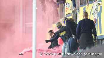 Roter Rauch im Eintracht-Block: Revanche der Hannover-Fans?
