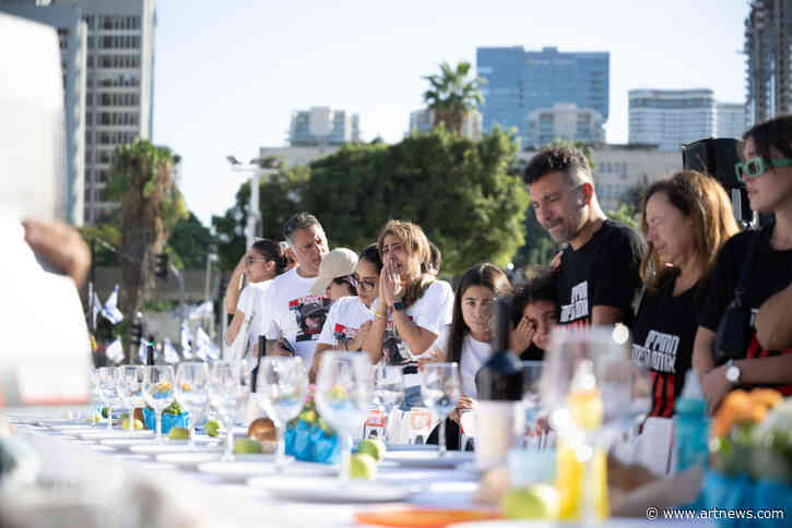 At Tel Aviv Museum of Art, an Empty Table Set for the 200 Hostages Kidnapped by Hamas