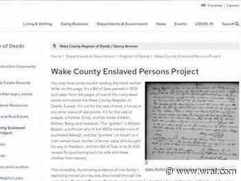 Wake County Registers of Deeds launches Enslaved Persons Project, uncovering hidden histories