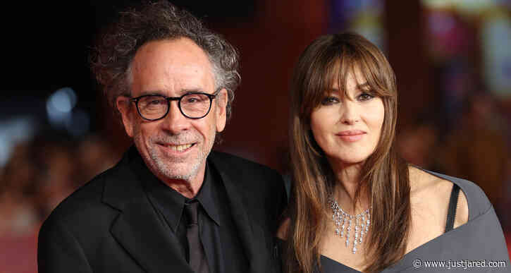 Tim Burton & Girlfriend Monica Bellucci Make Red Carpet Debut at Rome Film Festival 2023