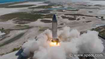 SpaceX fires up Starship prototype in deorbit burn test (video)