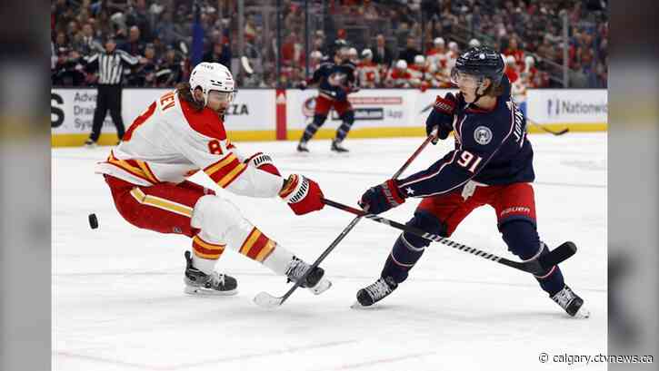 Danforth has goal and an assist, Martin stops 36 shots as Blue Jackets beat Flames 3-1