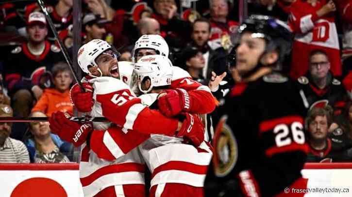 Joe Veleno has two goals to lead Detroit Red Wings past Ottawa Senators 5-2