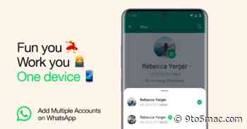 Two WhatsApp accounts on one phone now rolling out